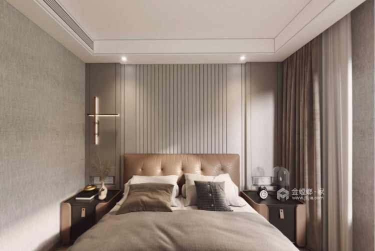 129平金茂熙悦现代风格-静谧-寻找内心深处的宁静-卧室效果图及设计说明