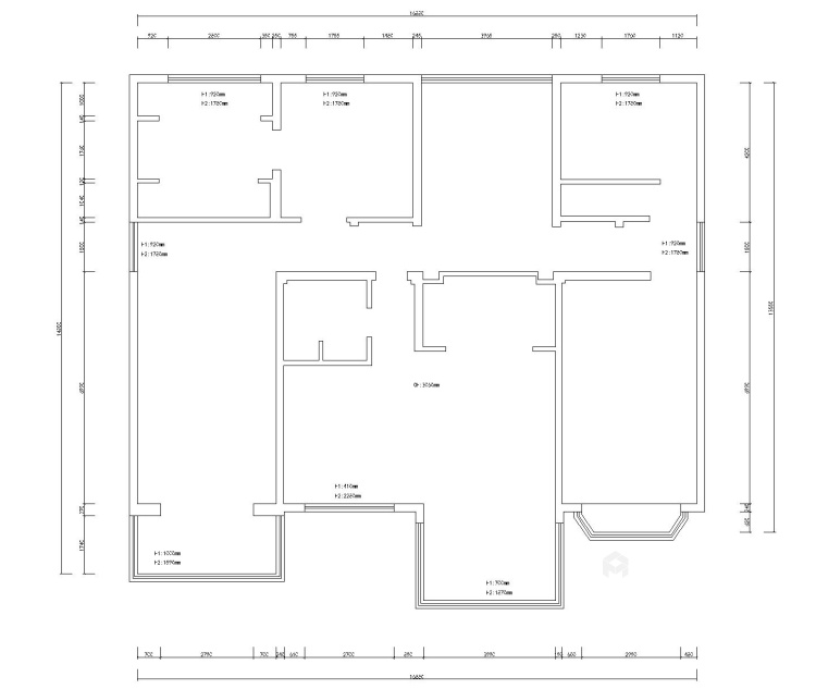 525平一心苑别墅现代风格-业主需求&原始结构图