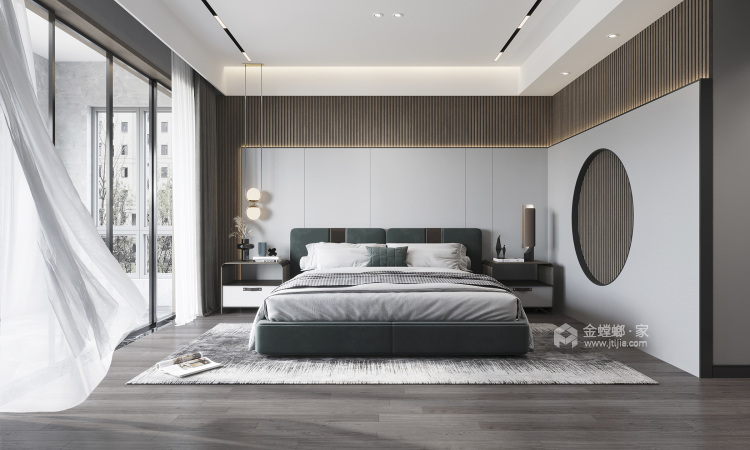 220平太湖东岸现代风格-卧室效果图及设计说明
