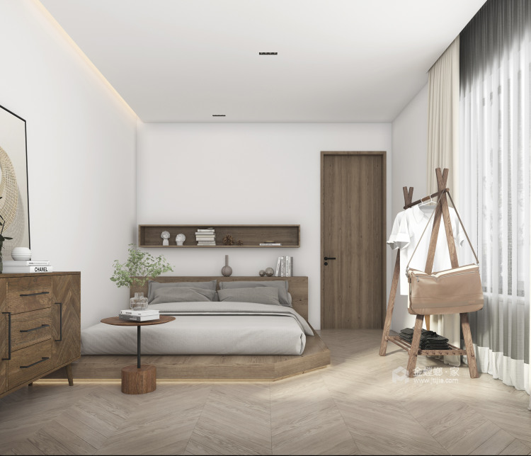 270平澄湖水岸现代风格-卧室效果图及设计说明