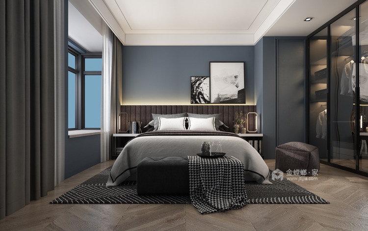 120平望府景园现代风格-卧室效果图及设计说明