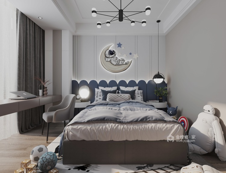 200平天辰府现代风格-卧室效果图及设计说明