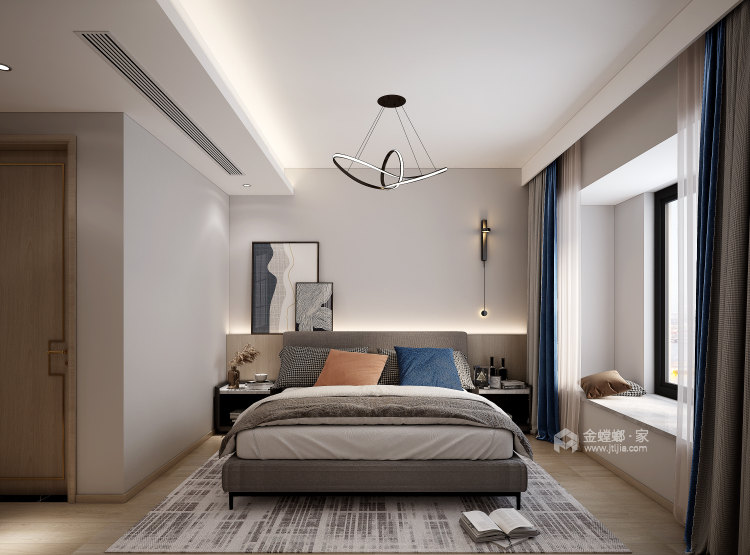 117平姑苏上府现代风格-简洁 素雅之家-卧室效果图及设计说明