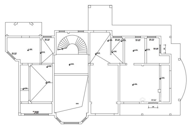860平森林别墅法式风格-业主需求&原始结构图