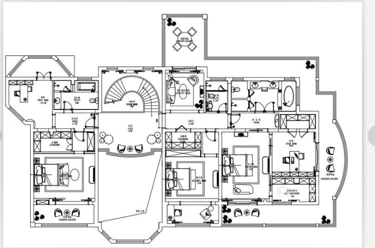 860平森林别墅法式风格-平面设计图及设计说明