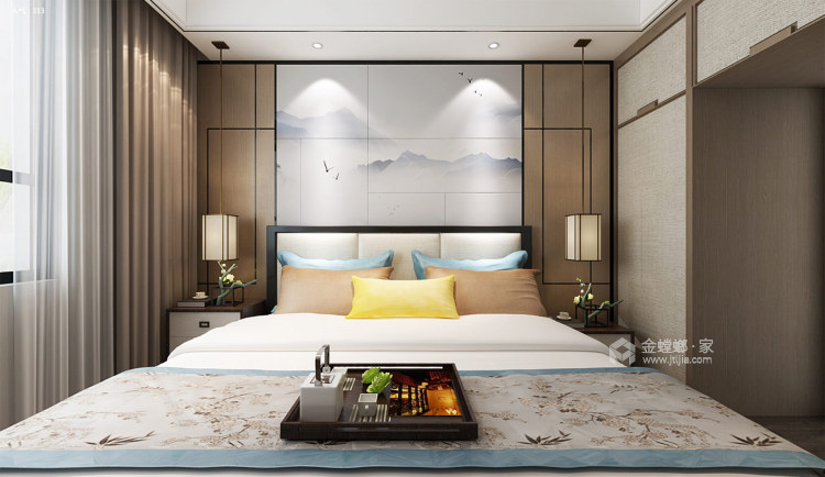 130平淞泽家园新中式风格-传统亦是传承-卧室效果图及设计说明