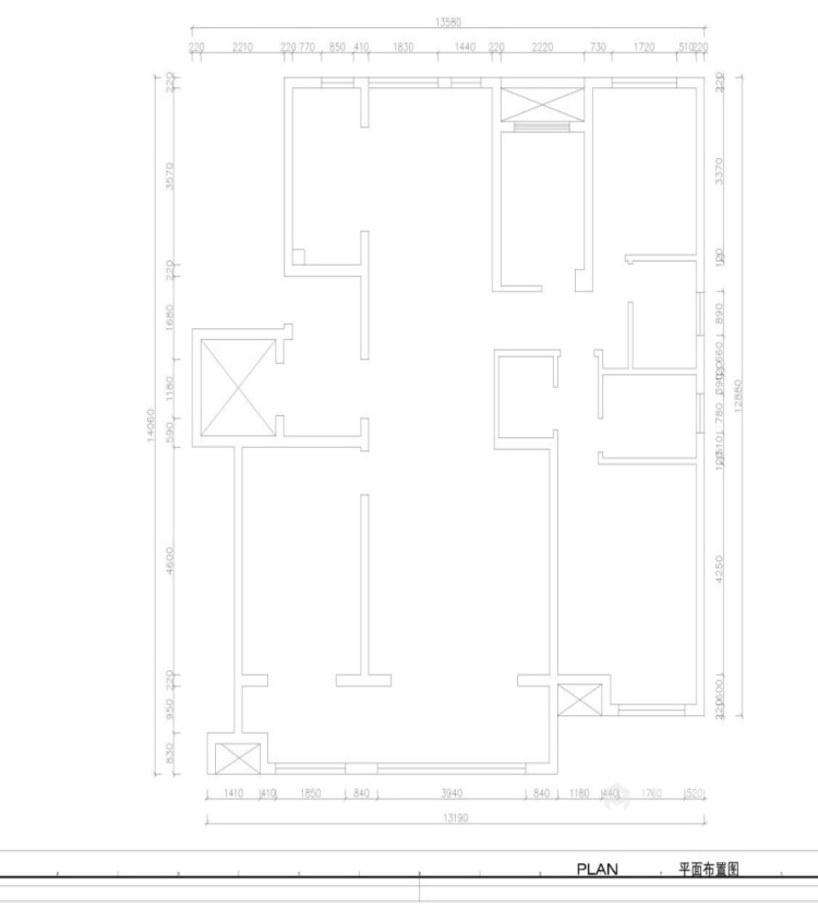 143平金大时代公馆法式风格-业主需求&原始结构图