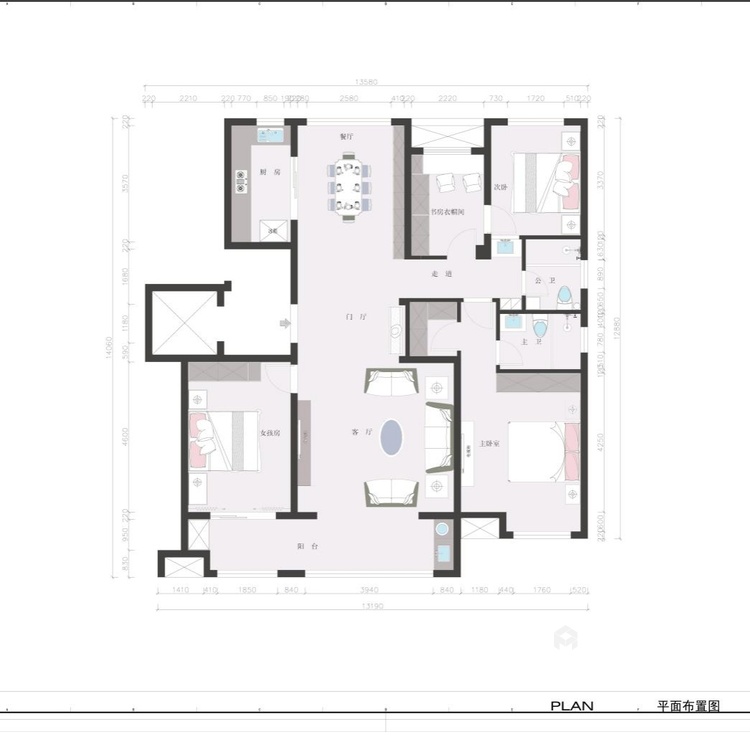 143平金大时代公馆法式风格-平面设计图及设计说明