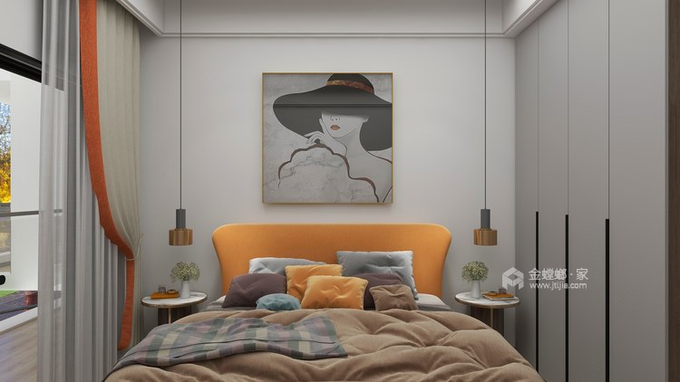 160平山水原著现代风格-跃层空间-卧室效果图及设计说明