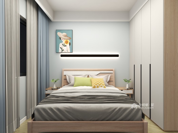 118平阳光首席现代风格-多彩北欧小清新-卧室效果图及设计说明