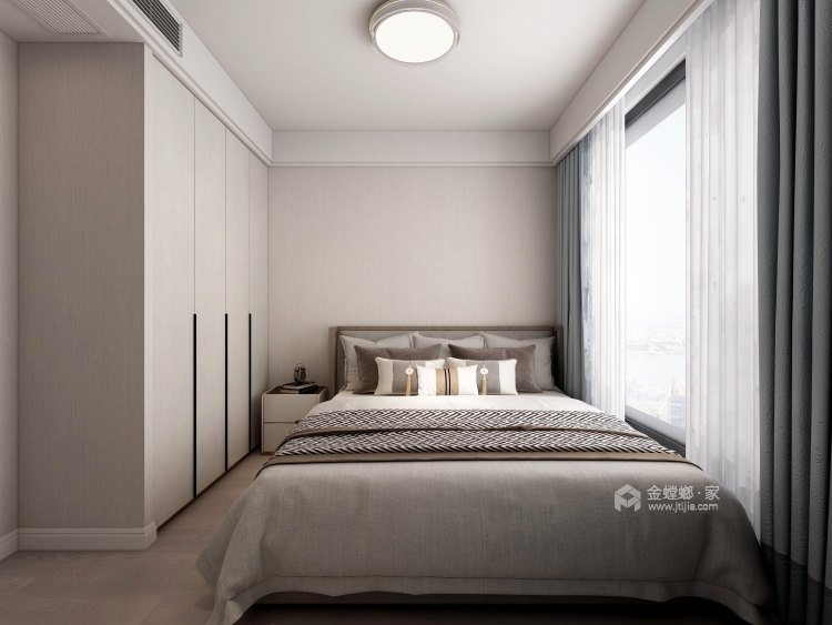 140平孟河星光城现代风格-清晨时光-卧室效果图及设计说明