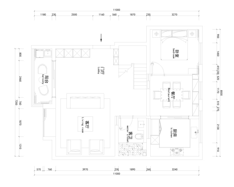 151平翰香花园现代风格-空间魔方-平面布置图