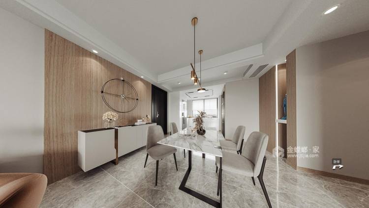 130仙龙湾山庄现代风格-极简的灵性-餐厅效果图及设计说明