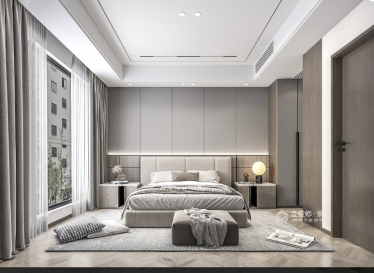 99平中海富仕居现代风格-卧室效果图及设计说明