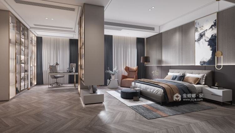 145平苏和雅集现代风格-放松舒适的家-卧室效果图及设计说明