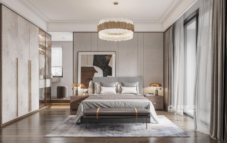 140平青奥村现代风格-对纯粹美的追求-卧室效果图及设计说明