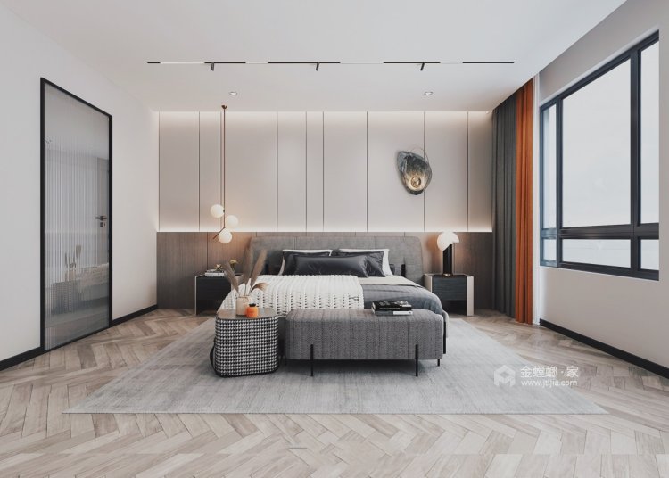 233平太湖香树湾现代风格-一样的空间,不一样设计-卧室效果图及设计说明