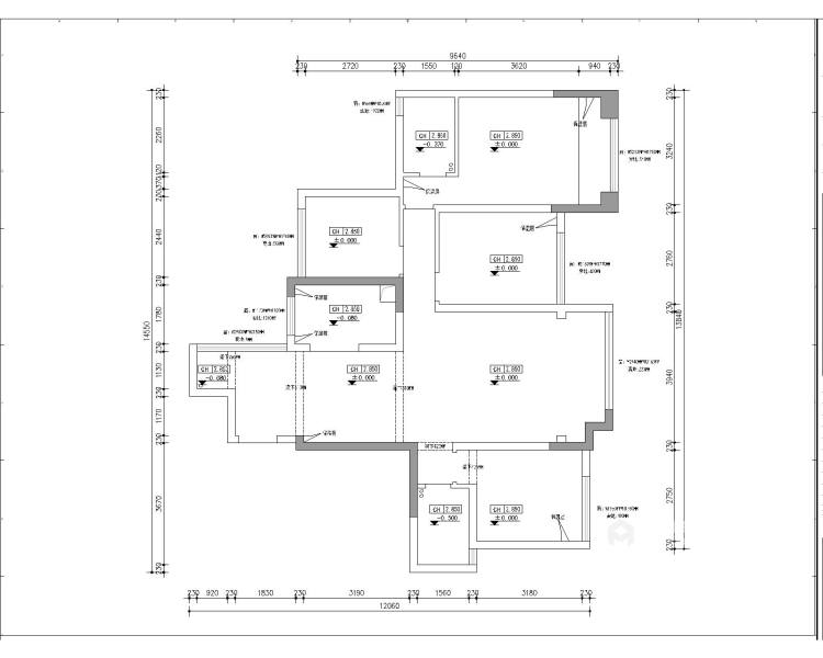 122东坡院子中式风格-业主需求&原始结构图