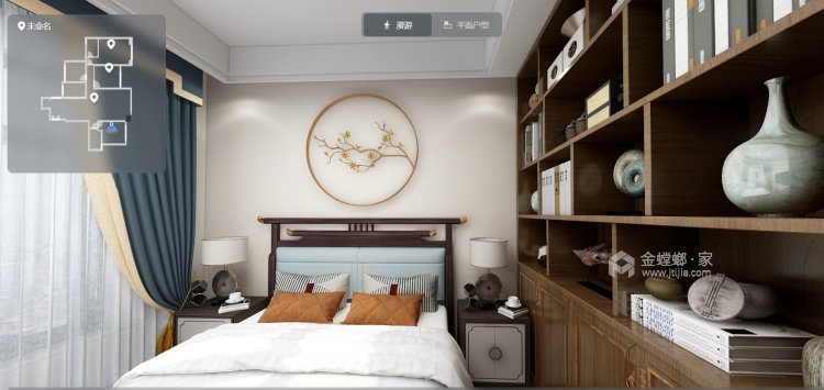 122东坡院子中式风格-卧室效果图及设计说明