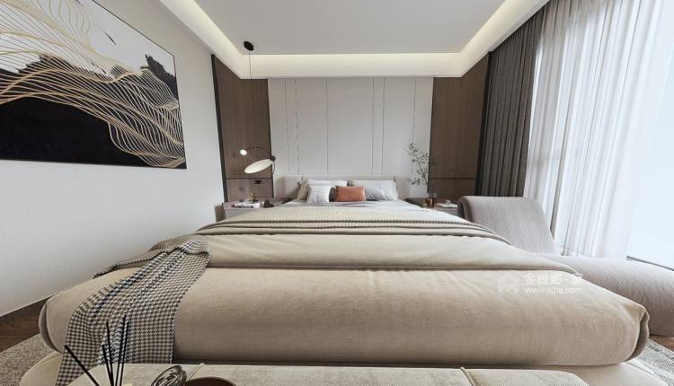 235平漕桥现代风格-心奢会，新室内-卧室效果图及设计说明