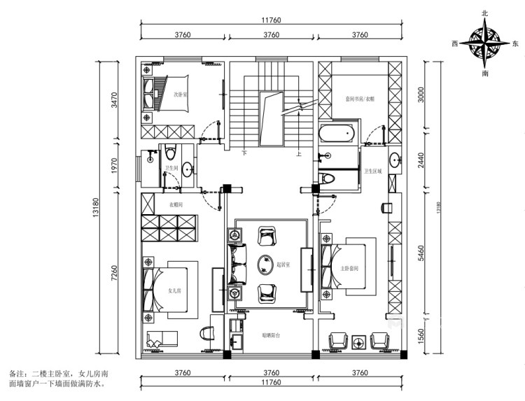 344平新科花园新中式风格-工匠、文人的互动与晚明江南雅宅-平面设计图及设计说明