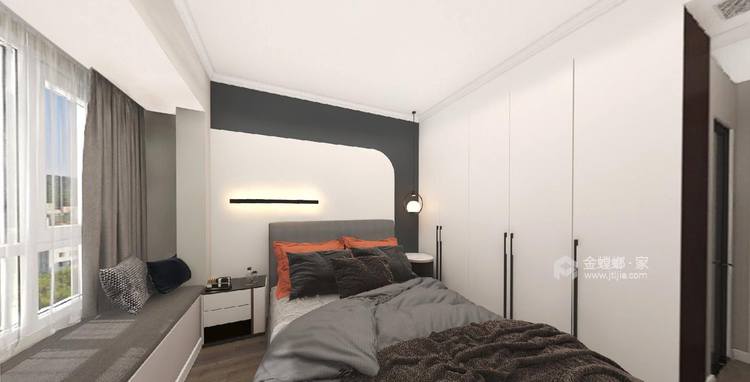 112平森林城现代风格-卧室效果图及设计说明