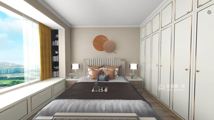142平中心城现代风格-卧室效果图及设计说明