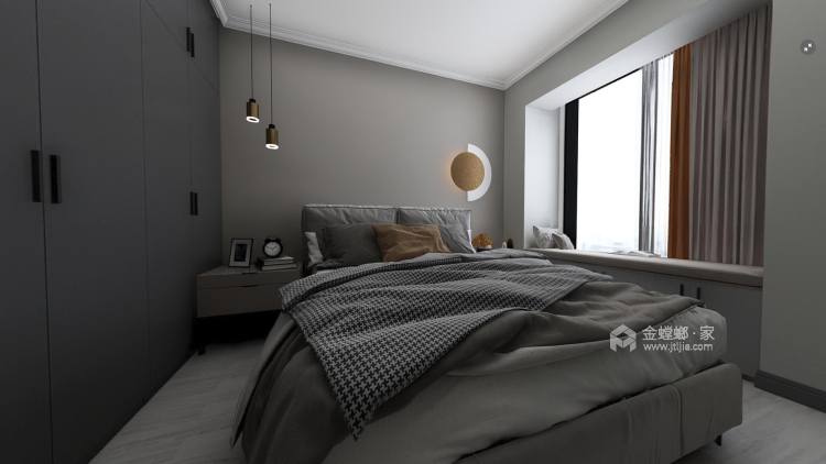 109平领地国际现代风格-卧室效果图及设计说明