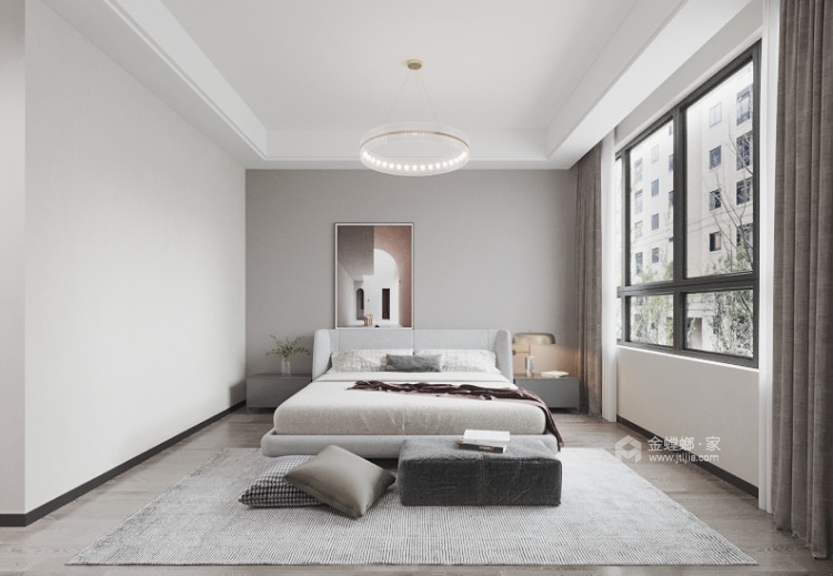 126平领地澜山现代风格-素雅温馨小居-卧室效果图及设计说明