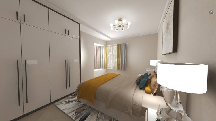 122邦泰国际现代风格-卧室效果图及设计说明