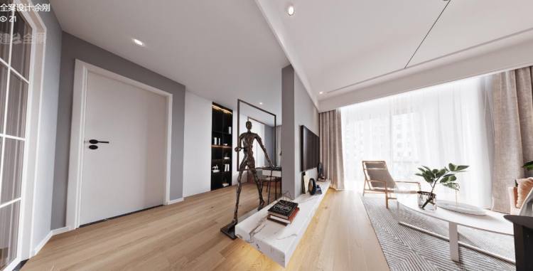 105平江屿城现代风格-卧室效果图及设计说明
