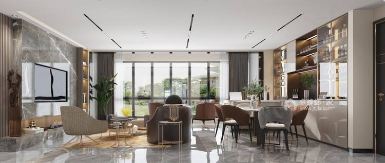 144平蘭台府现代风格-客厅效果图及设计说明