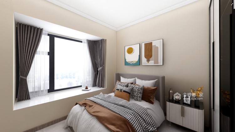 105青江蘭台平现代风格-卧室效果图及设计说明