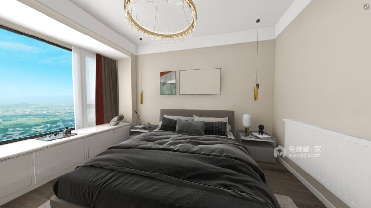 127平香漫里现代风格-卧室效果图及设计说明
