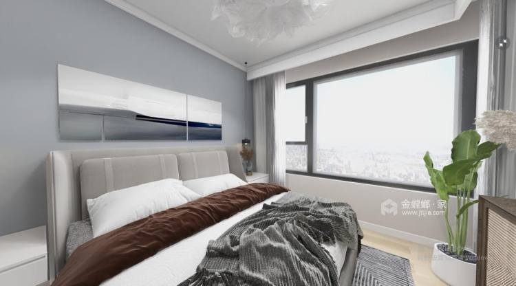 102平沙湾德胜公馆现代风格-卧室效果图及设计说明