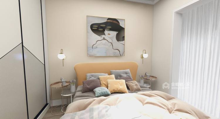 83平鹭岛国际社区现代风格-卧室效果图及设计说明