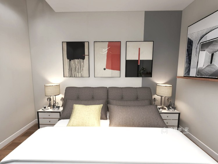 215平月麓湾现代风格-卧室效果图及设计说明