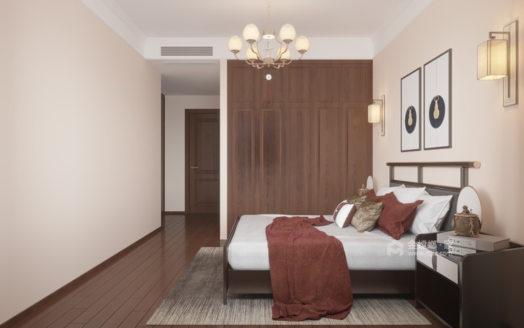 155平涑水印象新中式风格-卧室效果图及设计说明