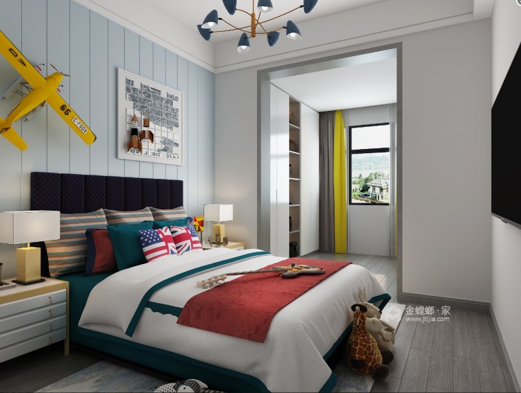 125平巴厘岛现代风格-高级灰的家-卧室效果图及设计说明