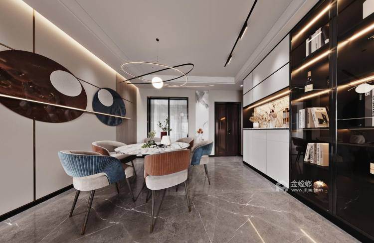 130平朗悦里现代风格-餐厅效果图及设计说明