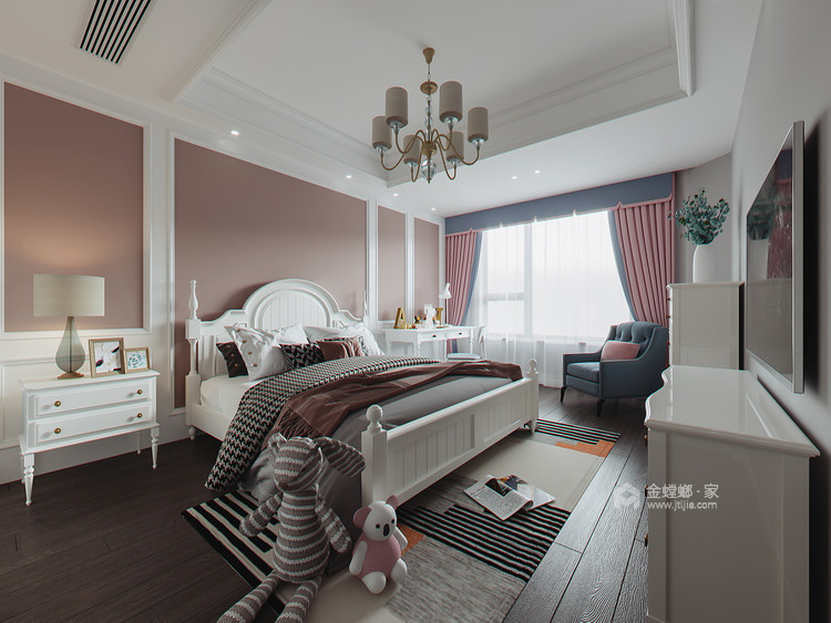 181平南湖国际美式风格-生活在模仿艺术-卧室效果图及设计说明