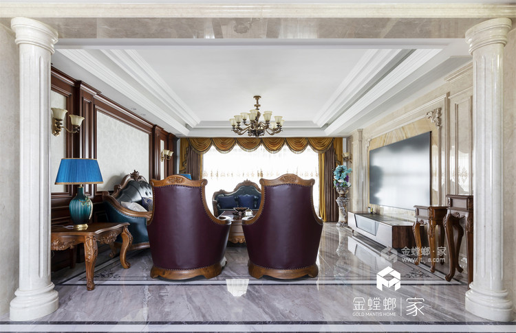 200平碧桂园美式风格-餐厅效果图及设计说明
