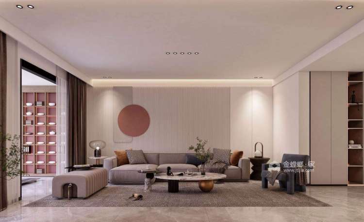 158平古德佳苑现代风格-客厅效果图及设计说明