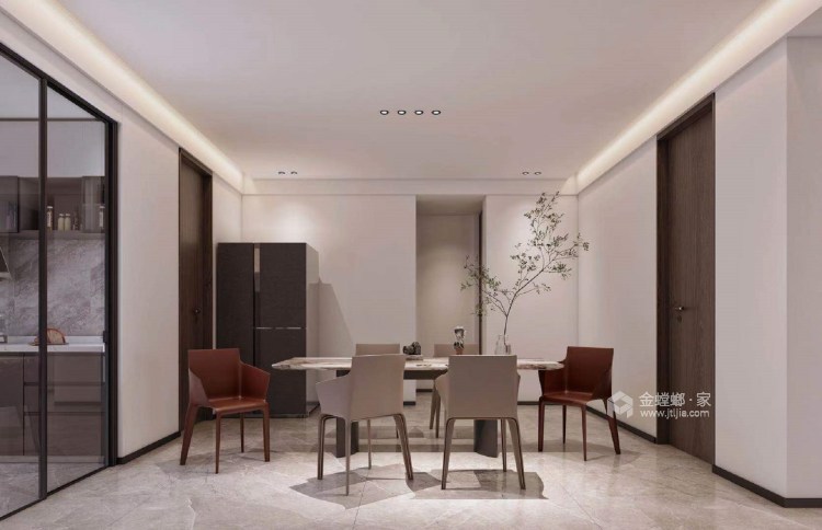 158平古德佳苑现代风格-餐厅效果图及设计说明