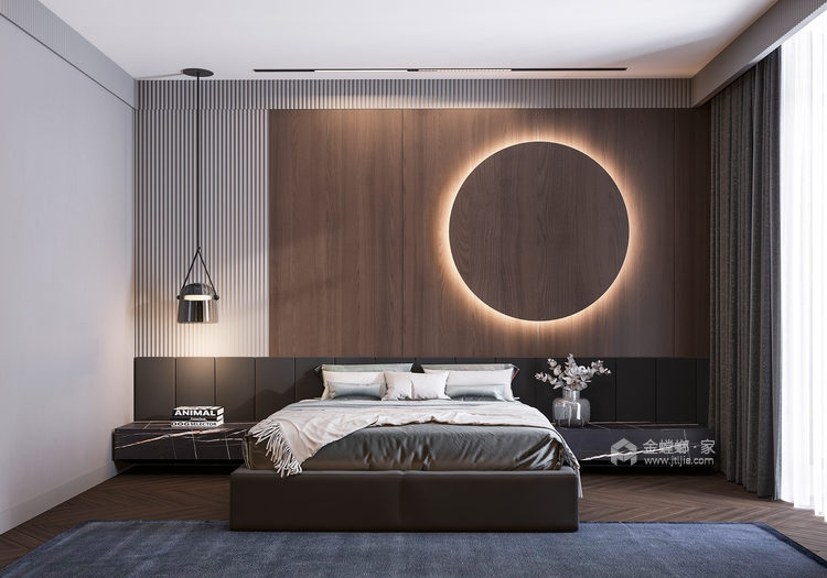 56平原著荟现代风格-卧室效果图及设计说明