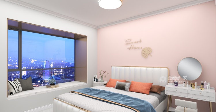 101平康桥林语镇现代风格-未来可期-卧室效果图及设计说明