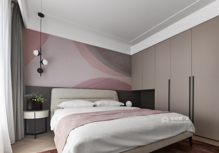 135平文星花园现代风格-卧室效果图及设计说明