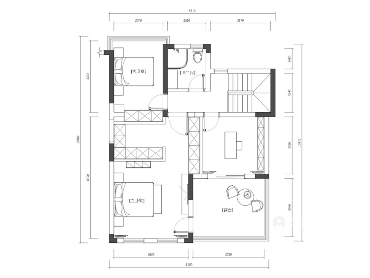 180平金雅苑现代风格-木色空间-平面设计图及设计说明