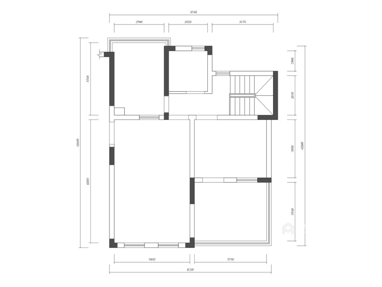 180平金雅苑现代风格-木色空间-业主需求&原始结构图