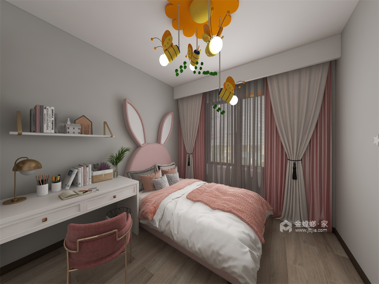 135平阳光水榭现代风格-自然相融-卧室效果图及设计说明